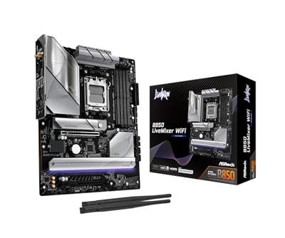 ASRock B850 LiveMixer Moederbord Socket AMD AM5 Vormfactor ATX Moederbord chipset AMD® B850