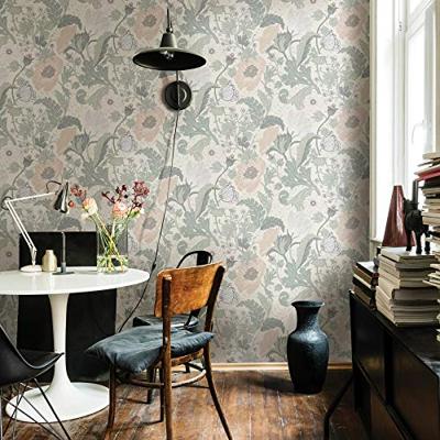 Dutch Wallcoverings Apelviken - Anemone White/L.Green - Wit/Groen