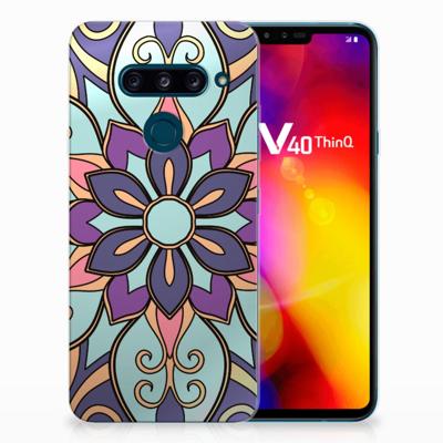 LG V40 Thinq TPU Case Purple Flower LG V40 Thinq TPU Case Purple Flower