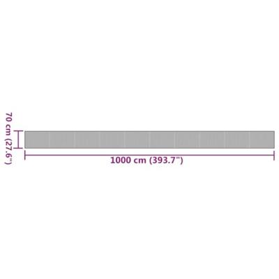 VidaXL Vloerkleed rechthoekig 70x1000 cm bamboe zwart VidaXL Vloerkleed rechthoekig 70x1000 cm bamboe zwart