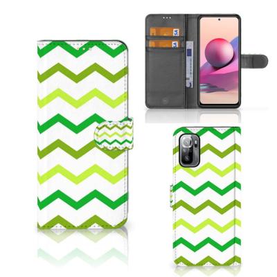 Xiaomi Redmi Note 10/10T 5G | Poco M3 Pro | Telefoon Hoesje | Zigzag Groen Xiaomi Redmi Note 10/10T 5G | Poco M3 Pro | Telefoon Hoesje | Zigzag Groen