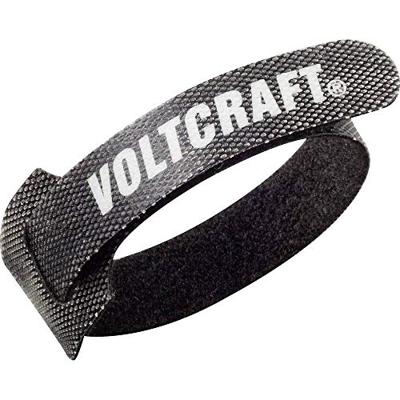 VOLTCRAFT Klett Kabelbinder 420mm Klittenband kabelbinder 420 mm (l x b) 420 mm x 12 mm Donkergrijs