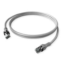 EasyLan DualBoot PushPull IP20 patchkabel, Cat.6 (Klasse E), grijs, 2 m - thumbnail