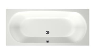 Xenz Cuba Duobad - 180x80x51 - afvoer Midden - acryl - wit mat 6828-03