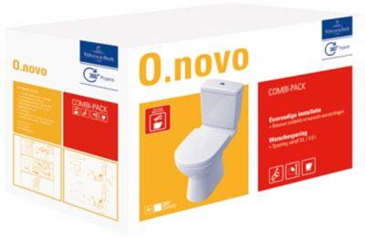Villeroy & Boch O.novo combipack - duobloccombinatie met quickrelease en softclose zitting - ceramic wit alphin 5661w301