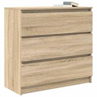 Dressoir 80x35x76 cm spaanplaat sonoma eikenkleurig - thumbnail