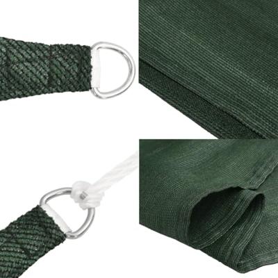 VidaXL Zonnezeil 160 g/m² 3x4x4 m hdpe donkergroen