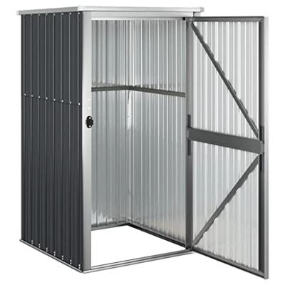 VidaXL Tuinschuur 88x89x161 cm gegalvaniseerd staal antracietkleurig