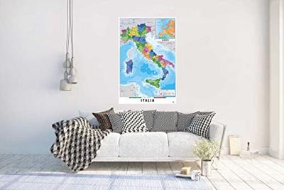 Poster Map Italia Physical Politic 61x91,5cm