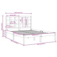 Bedframe massief hout 140x200 cm - thumbnail