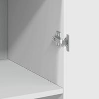 Hoge kast 70x42,5x185 cm bewerkt hout wit - thumbnail