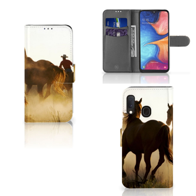 Samsung Galaxy A20e | Telefoonhoesje | Met pasjeshouder | Design Cowboy