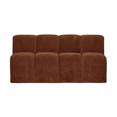 Woood Mojo eetkamerbank 164 cm met rugleuning rib Roestbruin