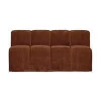 Woood Mojo eetkamerbank 164 cm met rugleuning rib Roestbruin - thumbnail