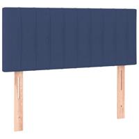 Boxspring met matras stof blauw 80x200 cm - thumbnail