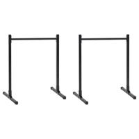 VidaXL Dip station 2 pcs zwart 55 x 90 x 104.5 cm gepoedercoat staal - thumbnail