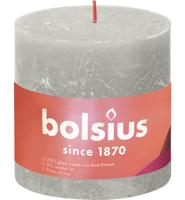 Bolsius kaars rustiek 10x10 cm sandy grijs - thumbnail