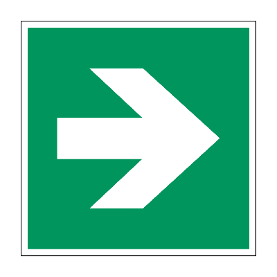 Richtingaanwijzing - 150 x 150 mm - Kunststof bord