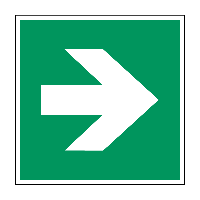 Richtingaanwijzing - 150 x 150 mm - Kunststof bord - thumbnail