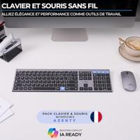 Draadloos toetsenbord en muisset - BLUESTORK - AZERTY - Metaal - Stil - Schaartoetsen - thumbnail