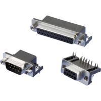 W & P Products 107-15-2-1-00 D-sub female connector 90 ° Aantal polen: 15 Soldeerpennen haaks 1 stuk(s) - thumbnail