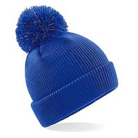 Beechfield CB406B Junior Reflective Bobble Beanie - French Navy - One Size - thumbnail