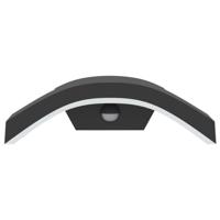 VidaXL Buitenwandlamp led met sensors gegoten aluminium zwart - thumbnail