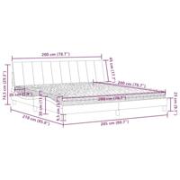 Bed met matras "Hanko" fluweel zwart 200x200 cm - thumbnail