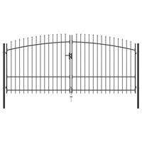 Hekpoort dubbele deur met speren bovenkant 400x225 cm - thumbnail