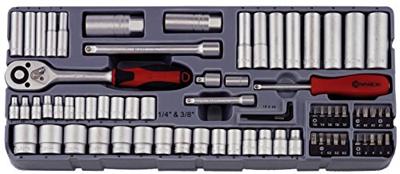 Connex Dopsleutelset Profi 3/8+1/4 71Dlg - COX580271 Connex Dopsleutelset Profi 3/8+1/4 71Dlg - COX580271