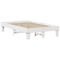 Bedframe zonder matras massief grenenhout wit 135x190 cm - thumbnail