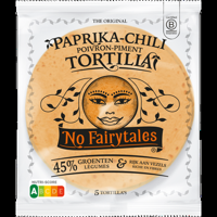 No Fairytales the Original PaprikaChili Tortilla 5 Stuks 200 g bij Jumbo - thumbnail