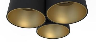Lyora 3-lichts plafondlampEye Tone zwart met goud - 8092