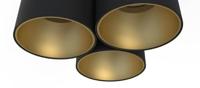 Lyora 3-lichts plafondlampEye Tone zwart met goud - 8092 - thumbnail