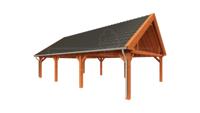 Trendhout Overkapping Zadeldak XXL 1145x700 cm- Zadeldak- Onbehandeld lariks Douglas hout- Trendhout - thumbnail
