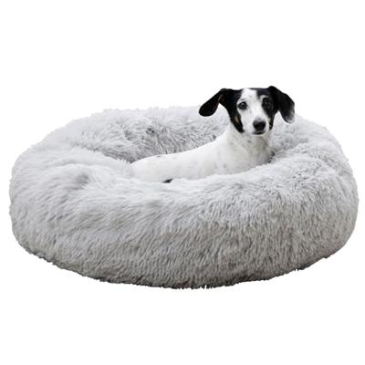 Kerbl Pet Kerbl Knuffelbed Fluffy lichtgrijs, Ã˜ 76 cm x 19 cm