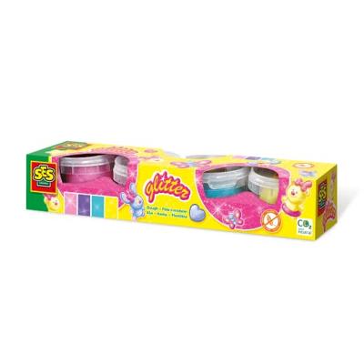 Ses klei glitter 4x 90 gram