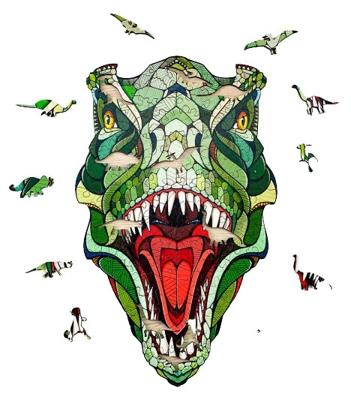 Eco Wood Art Houten Puzzel T-Rex Eco Wood Art Houten Puzzel T-Rex