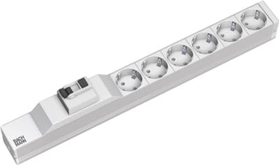 Bachmann 333.411 19 inch Stekkerdoos voor patchkast 1 HE Geaarde contactdoos Grijs-wit (RAL 7035) Bachmann 333.411 19 inch Stekkerdoos voor patchkast 1 HE Geaarde contactdoos Grijs-wit (RAL 7035)