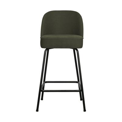 WOOOD Barkruk 'Vogue' Woven, kleur Warm Groen (zithoogte 65cm)