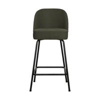 WOOOD Barkruk 'Vogue' Woven, kleur Warm Groen (zithoogte 65cm) - thumbnail