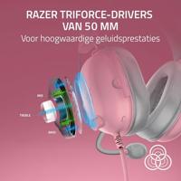 Razer BlackShark V2 X (PlayStation) - Bedrade e-sports headset voor PlayStation 5 console (250 g, cardioïde microfoon, 50 mm drivers, passieve ruisonderdrukking, 3,5 mm aansluiting) Quartz - thumbnail