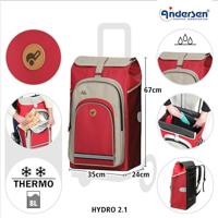Andersen Royal Shopping trolley Hydro 2.1 Red - thumbnail