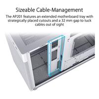 Asus AP201 Mini-tower PC-behuizing Wit - thumbnail