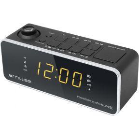 Muse M-188 P wekkerradio met tijdprojectie (FM/MW, 2 wektijden) zwart