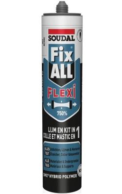 Soudal Fix - All Flexi | Lijm- en voegkit | Grijs | 290 ml - 105030