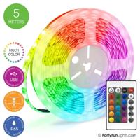 PartyFun Lights Led strip usb 5 meter ip65 - thumbnail