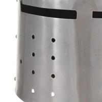 VidaXL Ridderhelm middeleeuws replica larp staal zilverkleurig - thumbnail