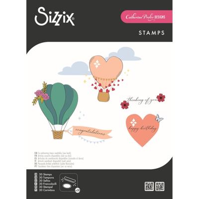Sizzix • clear stamps a5 set 28pcs up and away by catherine pooler