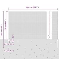 VidaXL Hek met paal groen 1,5 x 10 m staal en pvc - thumbnail